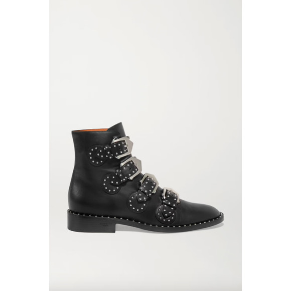 Givenchy Elegant Studded Leather Ankle Combat Boots - Picture 6 of 17
